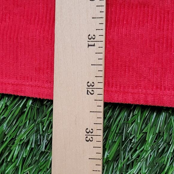 Marlboro Corduroy 1/4-Zip Polo Shirt Large 27x32 Baggy Red - Picture 15 of 16